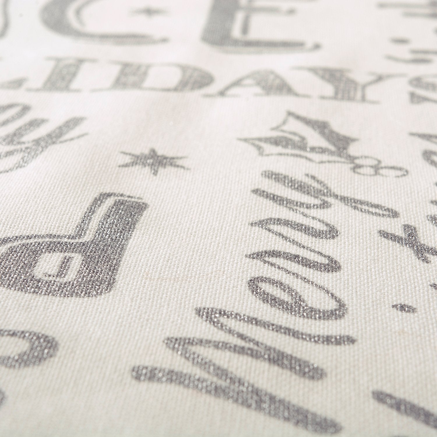 Dii Holiday Dining Table Linen Metallic Fabric Kitchen D  Cor, Christmas Napkin Set, 20X20, Silver Holiday Collage, 6 Piece